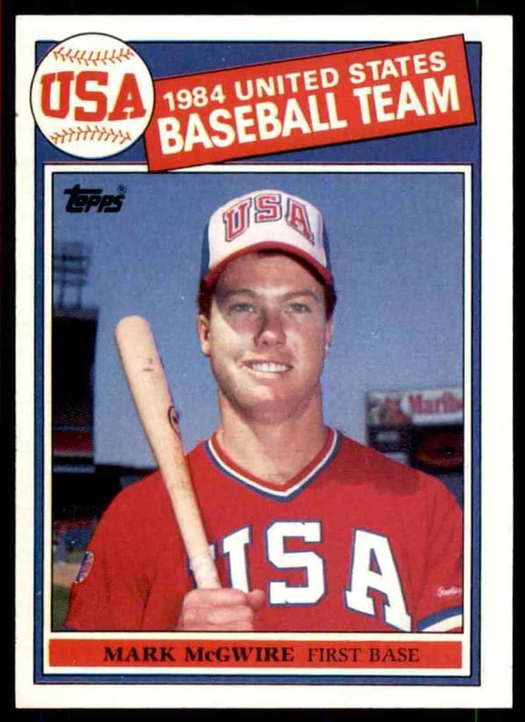 1985 topps mark mcgwire baseball card