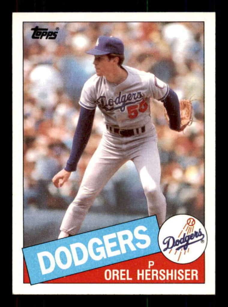 1985 topps orel hershiser 
