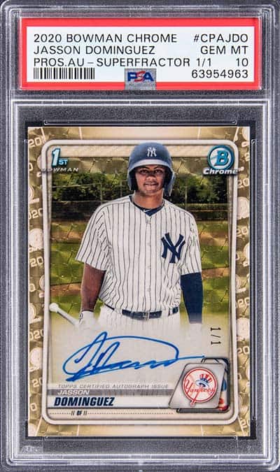 2020 Bowman Chrome Draft Rookies Jasson Dominguez